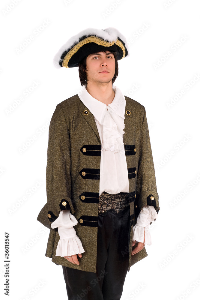 Young man in a historical costume Young man in a historical costume