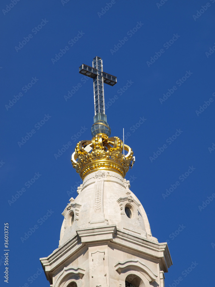 crown of the tower of the Basilica in Fatima