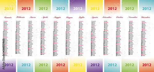 calendario 2012