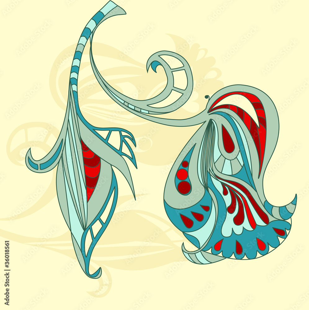 Obraz premium Simple ornamental flower