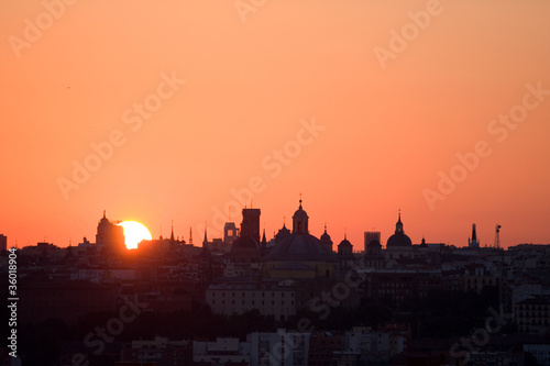 Amanecer en Madrid