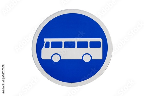 Panneau voie obligatoire pour les bus