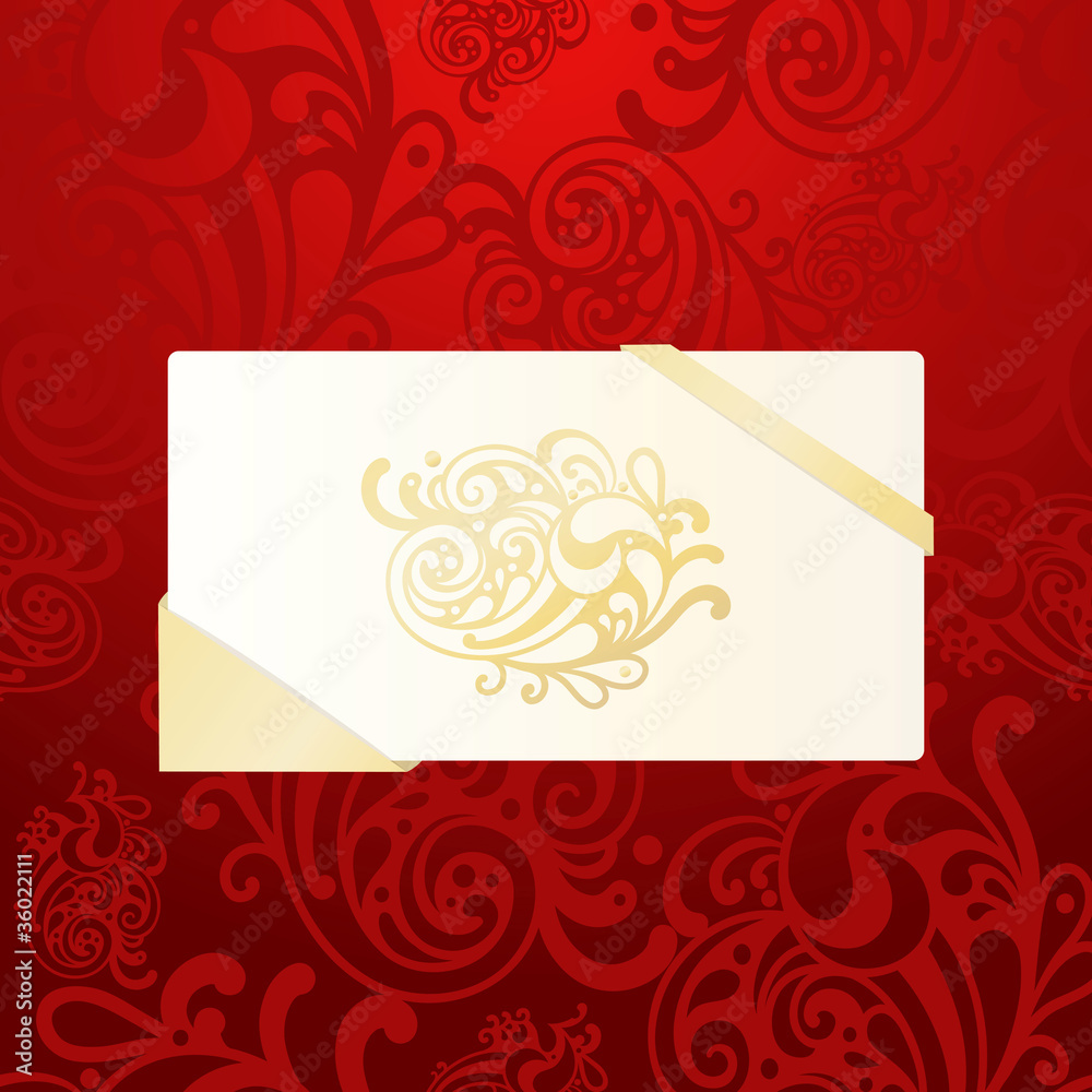 vector greeting card on seamless background