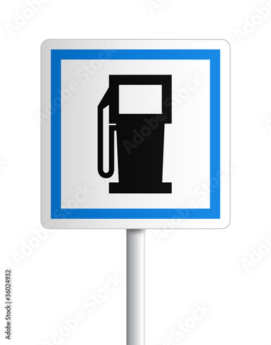 Panneau - poste de distribution de carburant