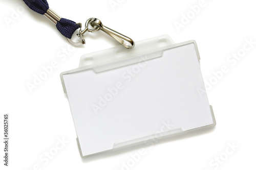 Name tag on lanyard photo