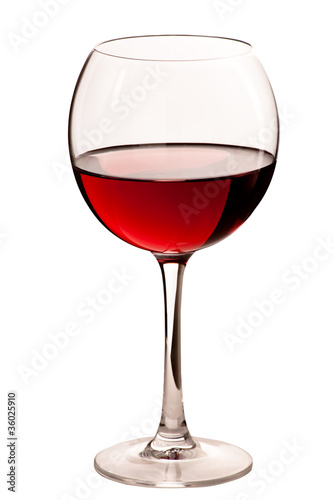 wine glass isolated on white background