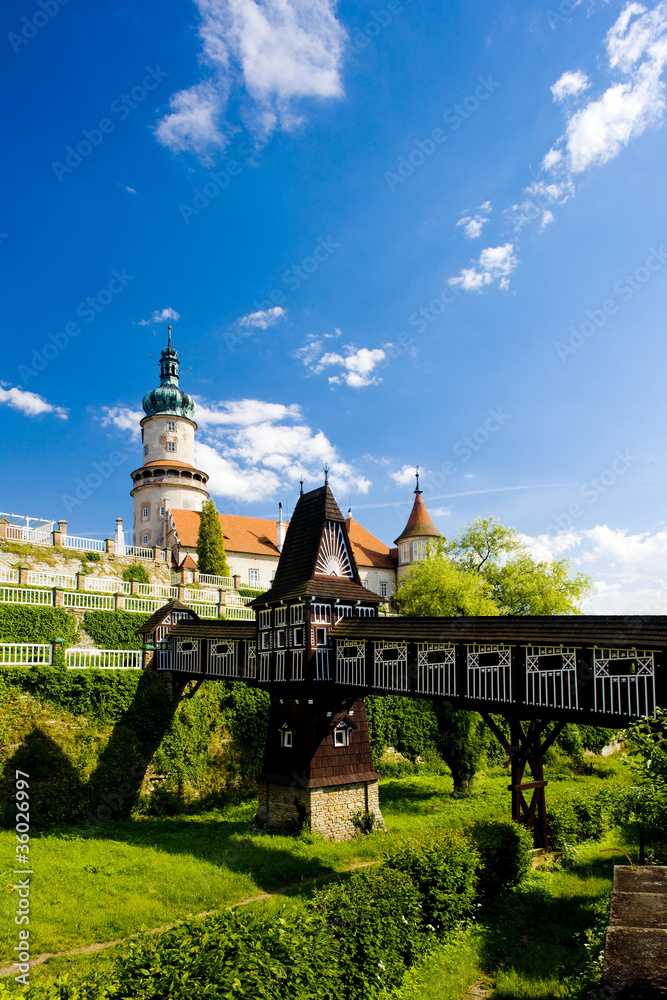 Castle of Nove Mesto nad Metuji and bridge,Czech Republic
