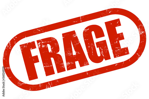 Grunge Stempel rot FRAGE