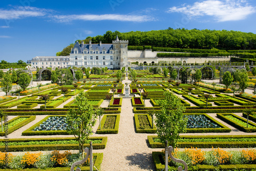 Villandry Castle with garden, Indre-et-Loire, Centre, France photo
