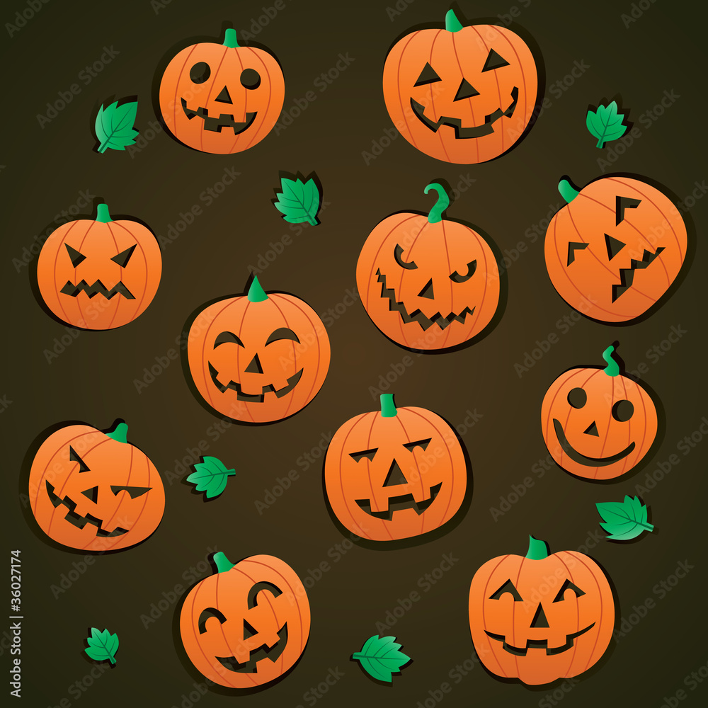 Collection of Halloween Pumpkins Collection of Halloween Pumpkins