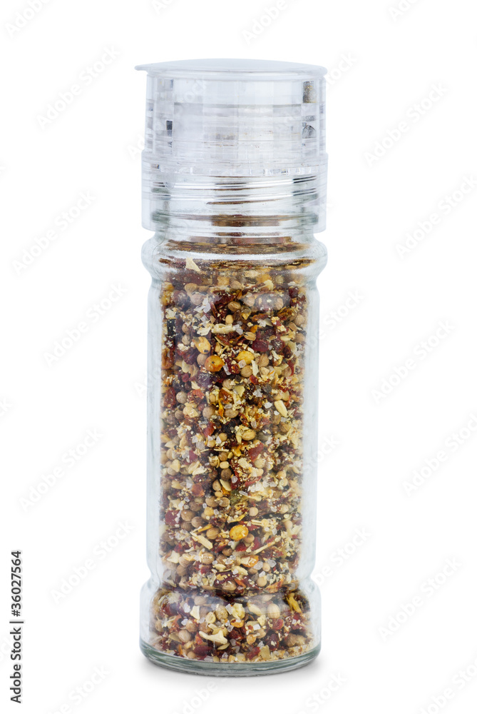 Handmill with mix of spices Handmill with mix of spices