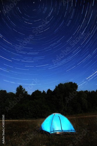 Tent under the stars