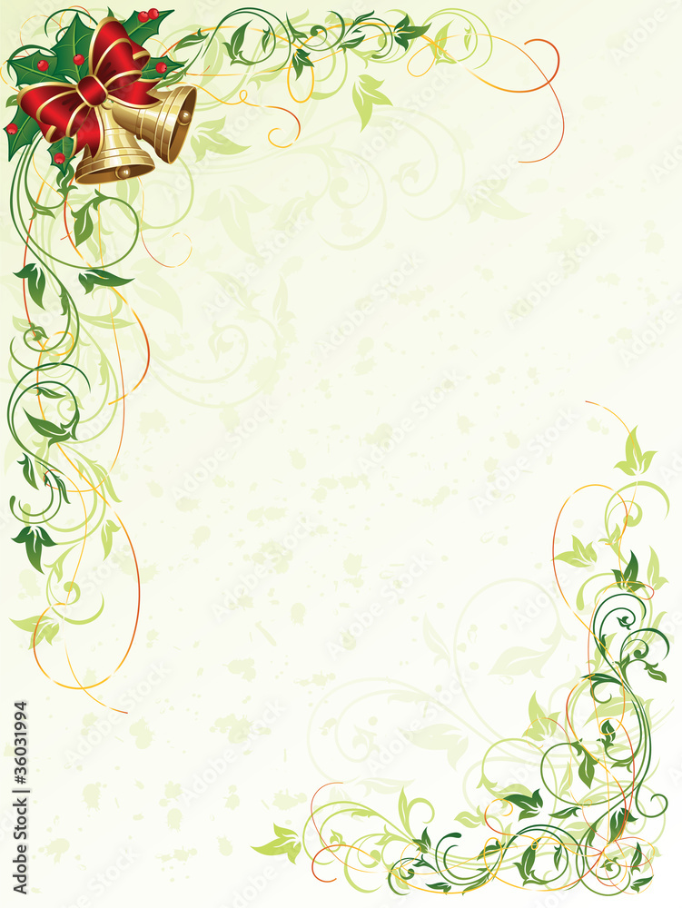 Floral background with bells