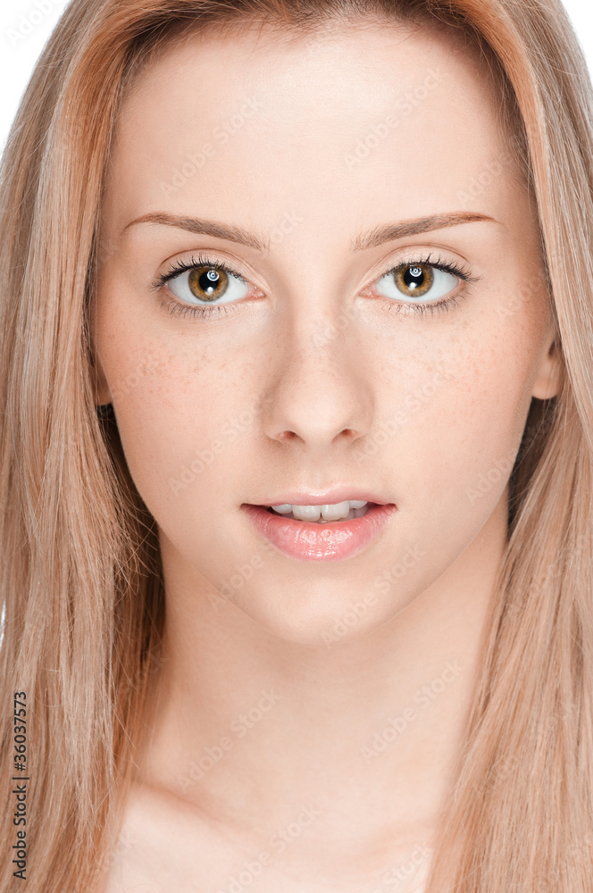 Portrait of young woman with perfect skin Portrait of young woman with perfect skin