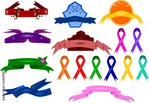 Ribbon and banners collection