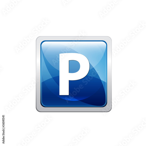 Botón azul parking