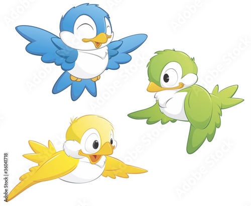 Cute Cartoon Birds