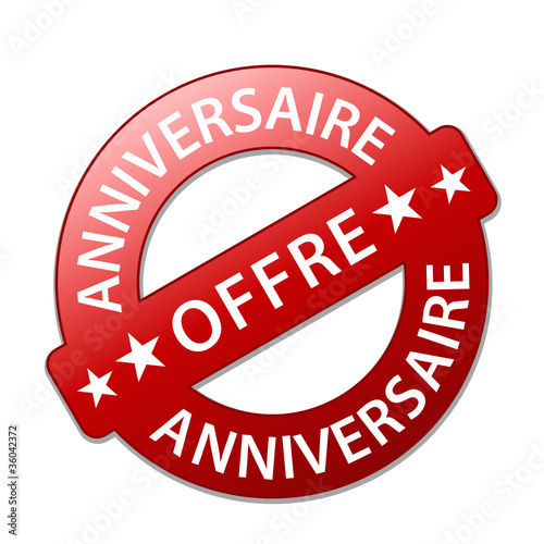 Tampon OFFRE ANNIVERSAIRE (soldes prix étiquette offre spéciale)