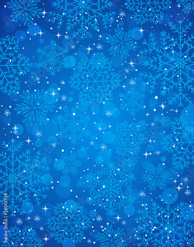 blue christmas background, vector