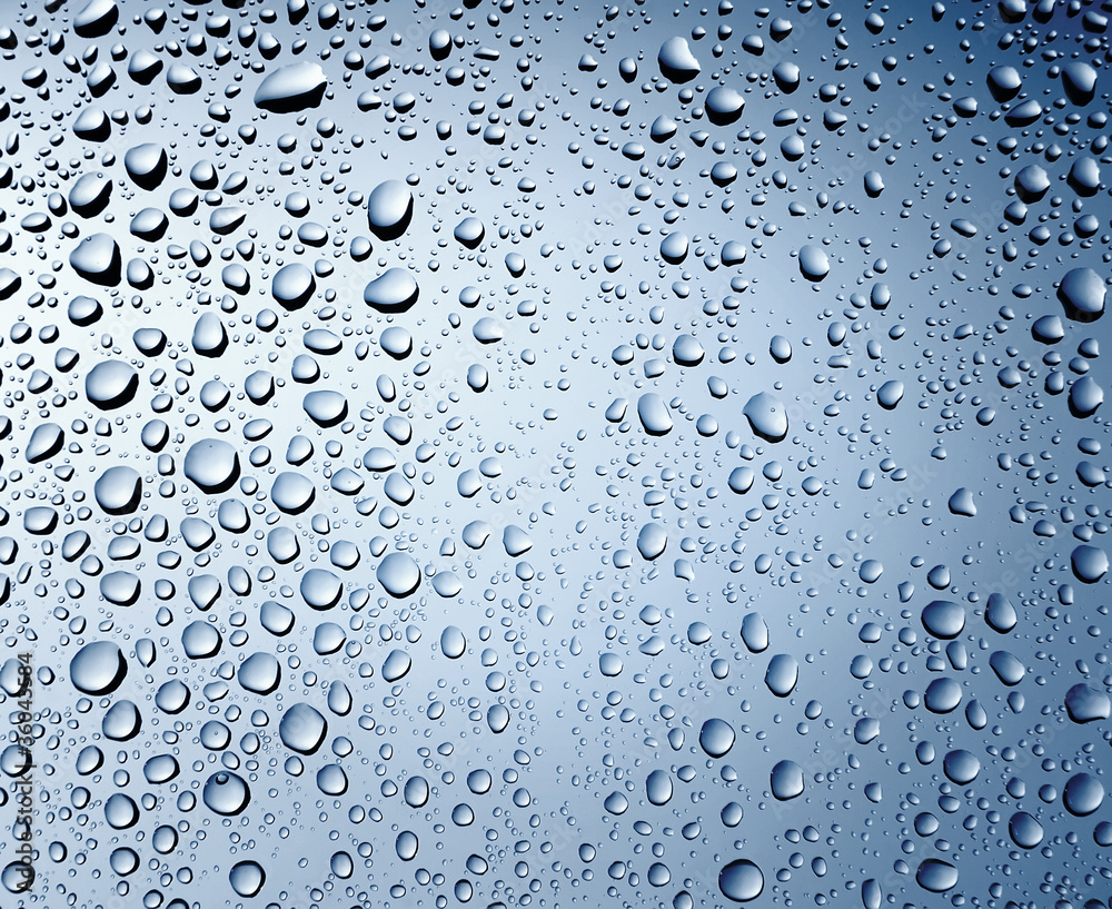 Water drops background with copy space