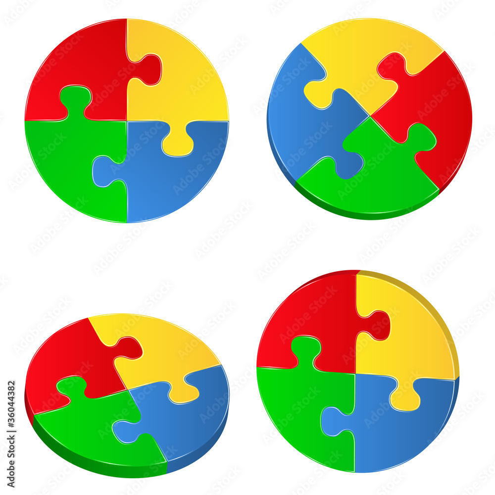Vector Puzzle Circles Vector Puzzle Circles