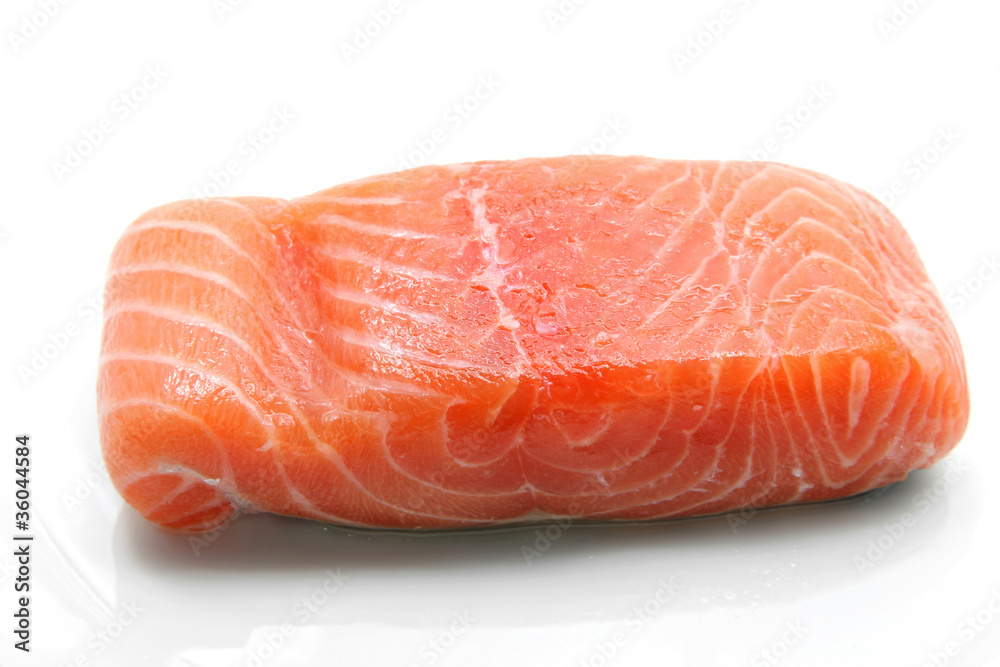 raw salmon fillet