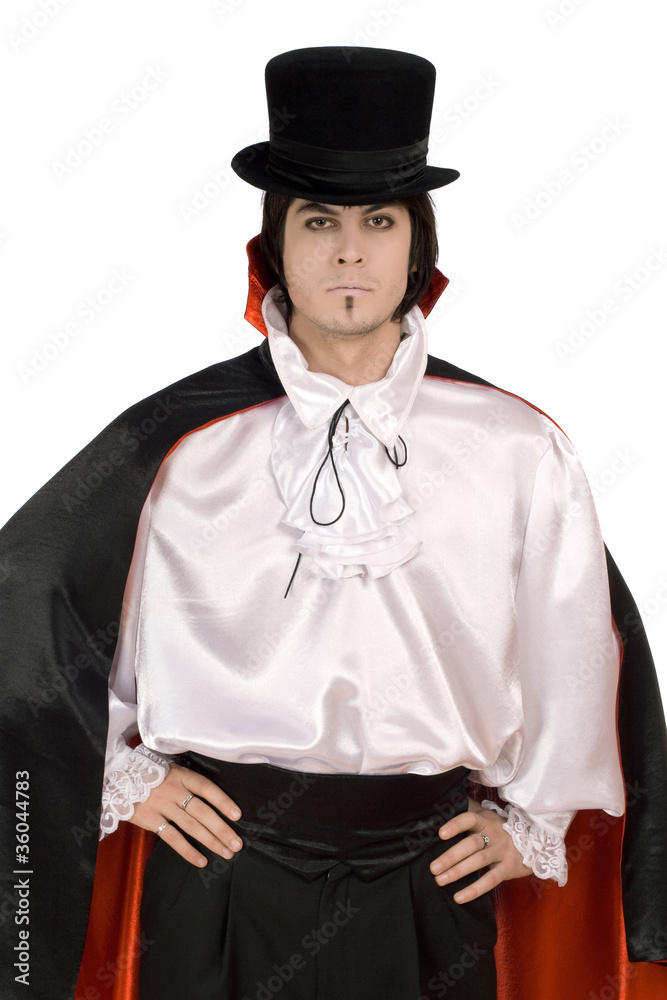 man in a suit of Count Dracula man in a suit of Count Dracula