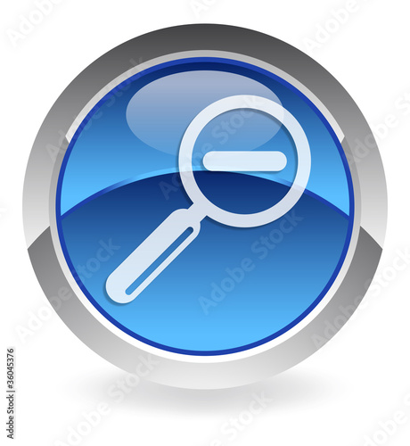 blue vector button "zoom out"