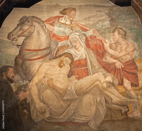 Milan - Deposition of Christ fresco