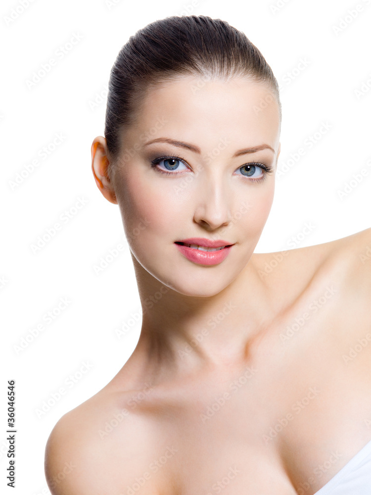 Beautiful fresh and health girl - isolated on white Beautiful fresh and health girl - isolated on white