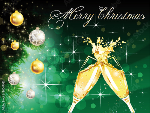 christmas champagne glasses