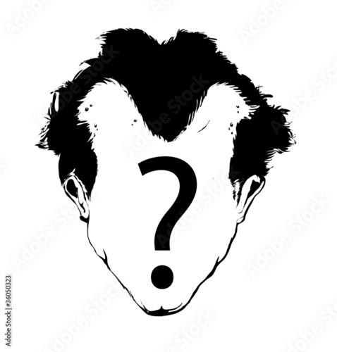 visage d'homme sans identité