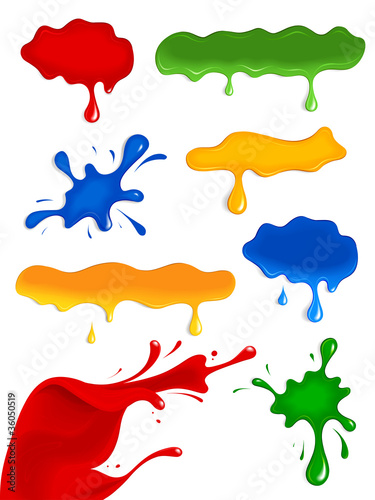 Colour paints. Vector illustration.