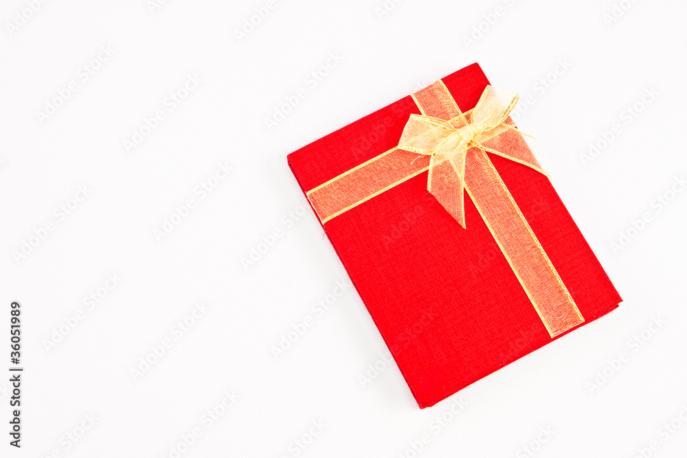 Red notebook isolate on white background Red notebook isolate on white background