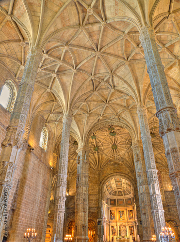 Obraz na płótnie interior of Jeronimos Monastery Lisbon, Portugal w salonie