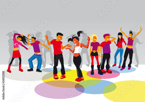 teenagers dancing