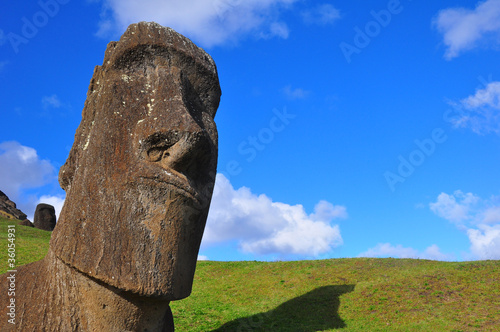 Solitary Moai on Easter Island