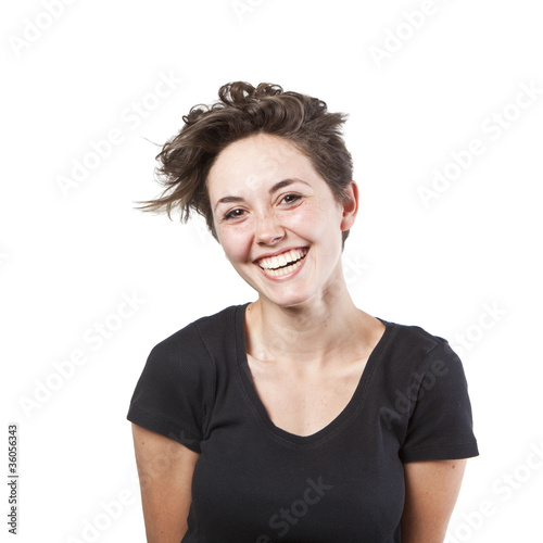 portrait of a young beautiful smiling girl