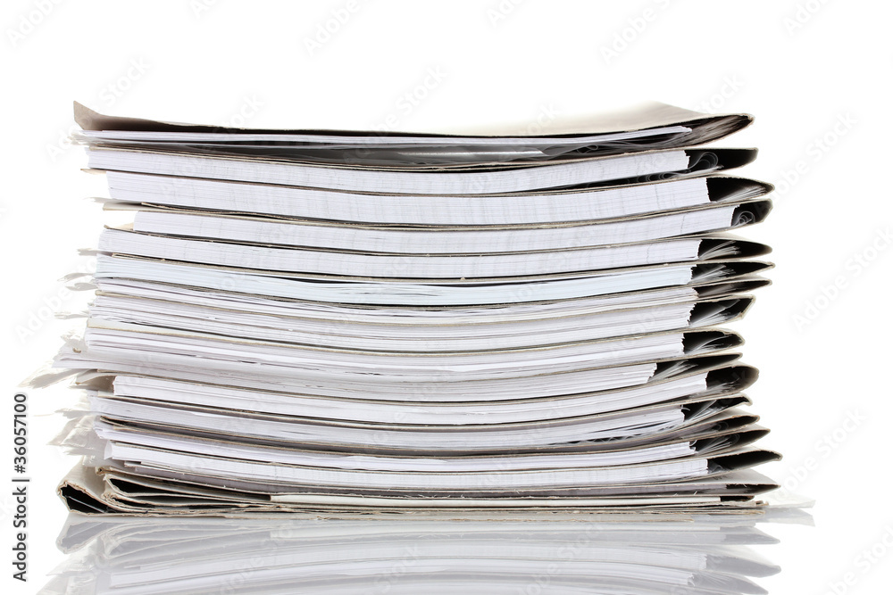 File folders on white background File folders on white background
