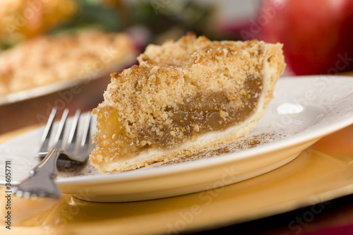 Apple Pie Slice with Crumb Topping