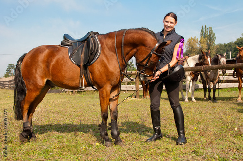 Horse and Equestrienne