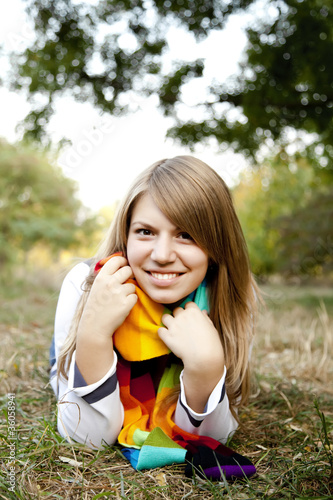 Portrait of girl at outdoor.