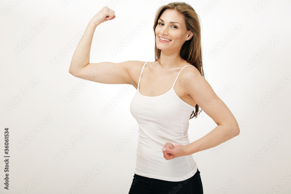 Healthy young woman with long hair. Healthy young woman with long hair.