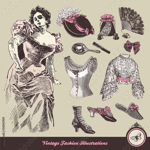 Vintage fashion - clothes and accessories collection