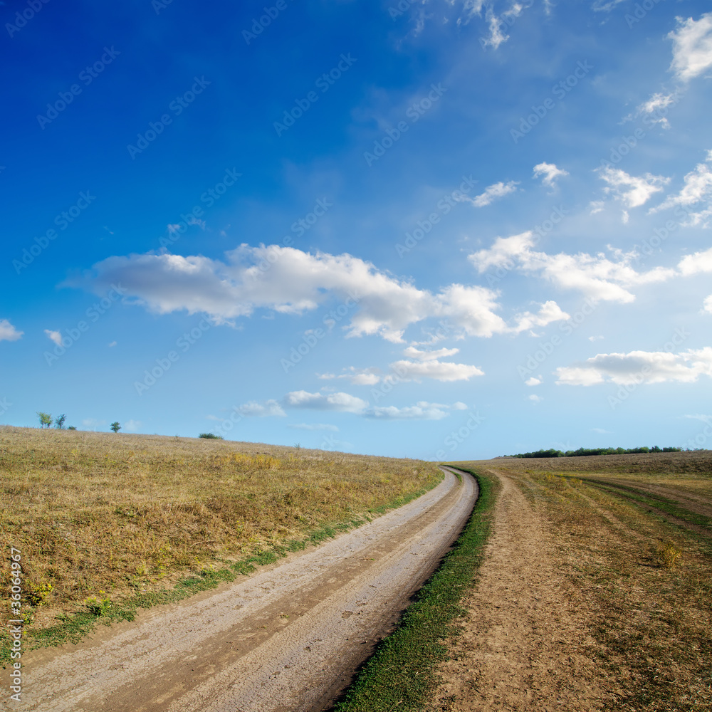 rural road to horizon
