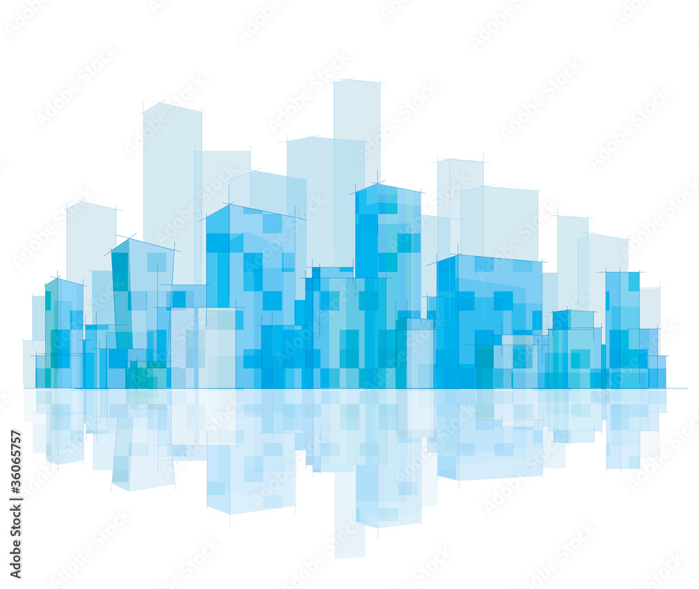 City skyline. City skyline.