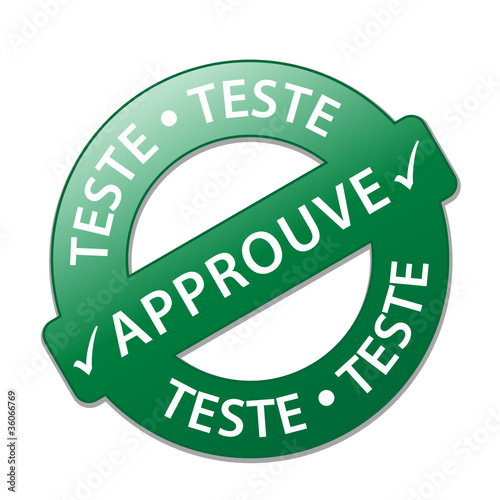 Tampon "TESTE APPROUVE" (qualité garantie satisfaction client)