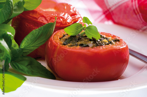 tomatoes stuffed with spinach photo