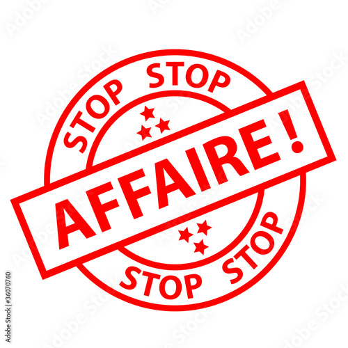 Tampon STOP AFFAIRE (marketing offre spéciale soldes étiquette)
