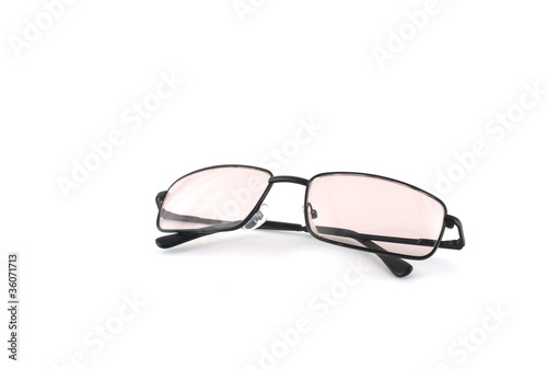 Optical glasses over white